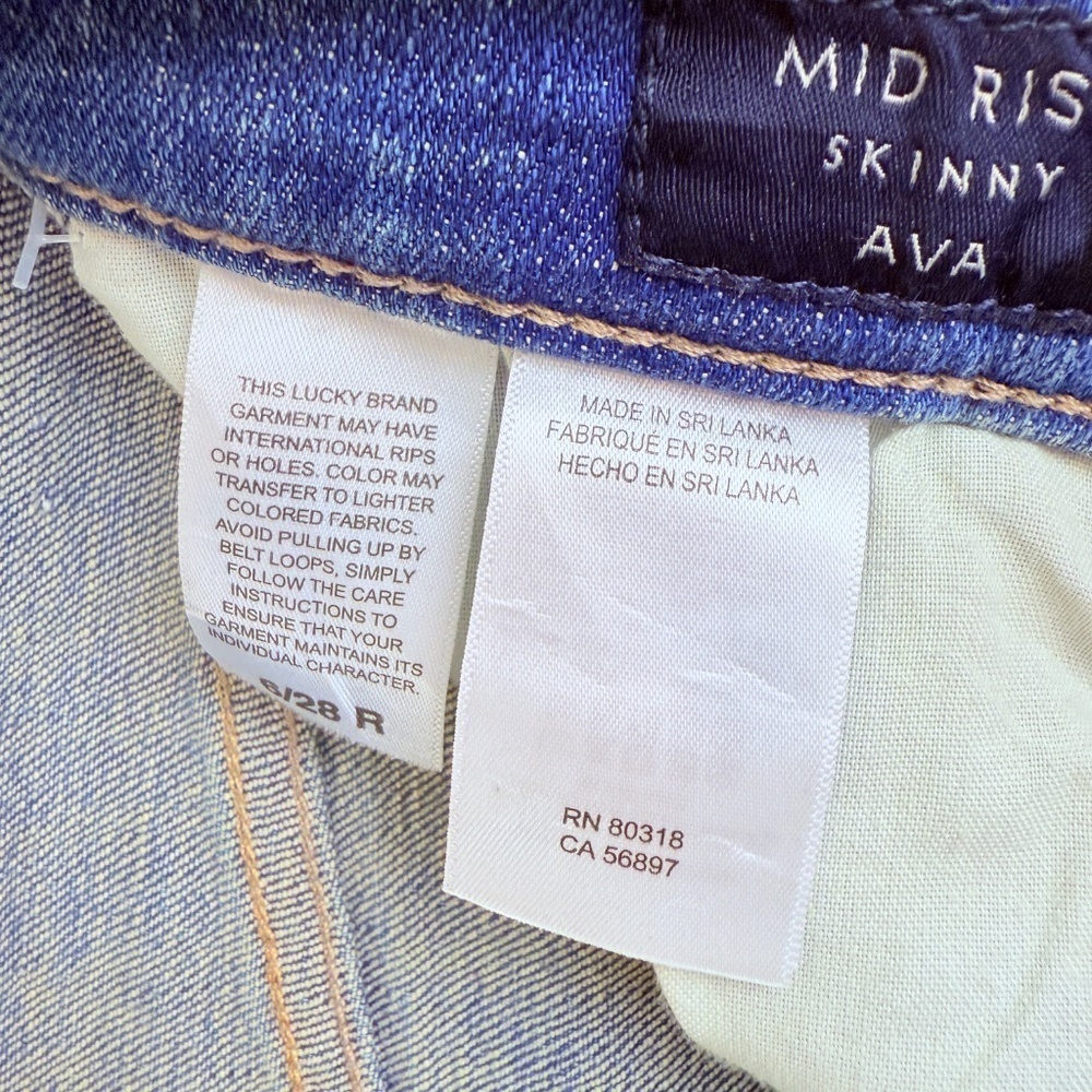 NWT Lucky Brand Ava Mid Rise Skinny Jeans 28R - Picture 10 of 11